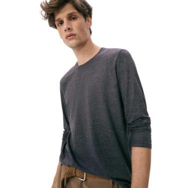 Imagem de Camiseta Manga Longa Hering World Masculina 026X, Cinza mescla escuro,