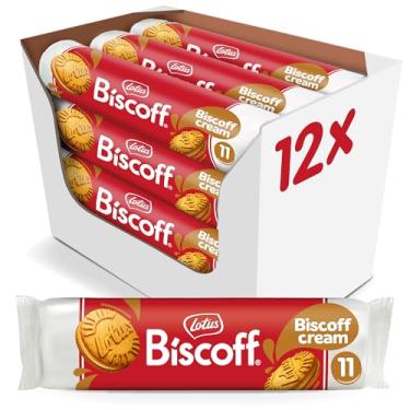 Imagem de Caixa com 12 unidades Lotus Biscoff Biscoito Recheado com Creme, Sabor Caramelo 110g