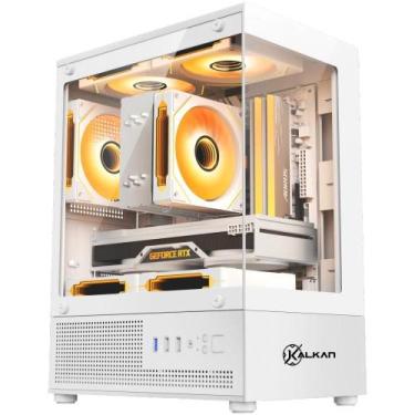 Imagem de Gabinete Gamer Kalkan Hakon S/Fan S/Fonte Micro-ATX Vidro Temperado Du
