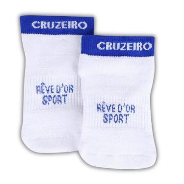 Imagem de Meia Bebê Cruzeiro Rede Branca Oficial - Revedor, P