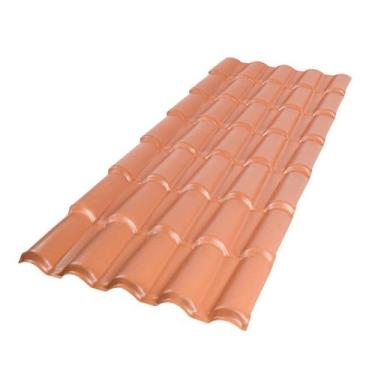 Imagem de Telha Colonial PVC 2,62x0,86 5 Ondas Afort Marrom 5 Peça(s) - Marrom