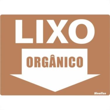 Imagem de Placa Sinalizacao Poliestireno 15X20 ''Lixo Organico'' 200Bj - SINALIZ