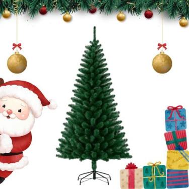 Imagem de Árvore de Natal 1,80 m 600 Galhos Densos Verde Clássico Montagem Fácil
