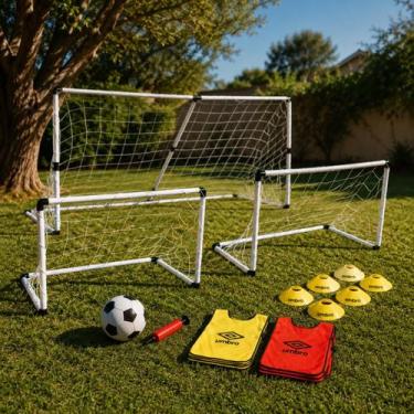 Imagem de Kit Treino Futebol Umbro Team Match com 2 Traves 2 em 1 Bola 6 Cones 4