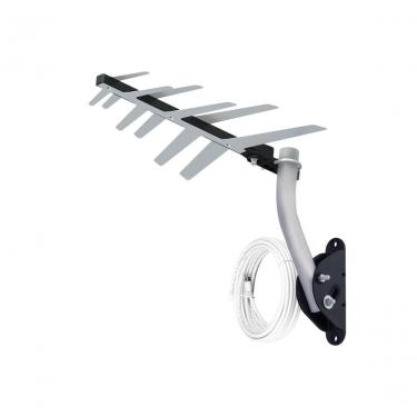 Imagem de Antena Externa Digital Aquário DTV-1500 para TV com Recepção UHF e HDTV Digital, Ganho 7DBI, Cabo Coaxial 10m