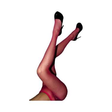 Imagem de Meia-calça De Rede Com Strass Brilhantes Para Mulheres, Lingerie Sexy 