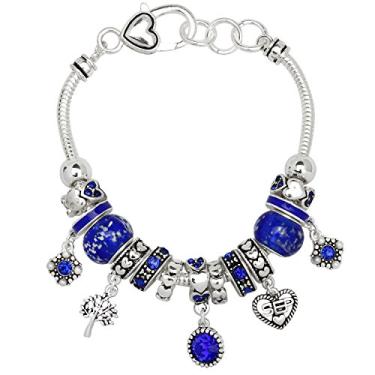 Imagem de Pulseira Falari com pedras do signo e berloques multicoloridos prateados