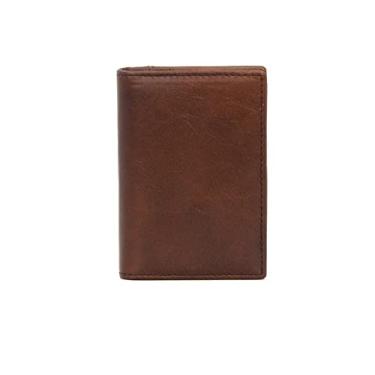 Imagem de HAOMAO Carteira masculina de couro legítimo – Carteira fina de segurança com bloqueio de RFID e clipe para dinheiro, bolso para moedas, café