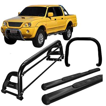 Imagem de Kit Quebra Mato +Estribo Oval +Santo Anto H2 L200 2004 Preto