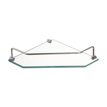 Imagem de Prateleira De Vidro De Canto Com Grade 25X25 - Nelson