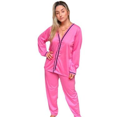 Imagem de Pijama Longo Feminino Blogueira Sonhar Sleepwear -  Ref 510 - Pink