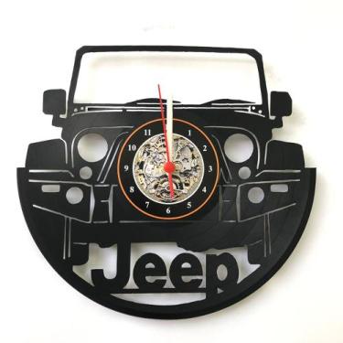 Imagem de Relógio Disco De Vinil, Jeep, Carro, Adventure, Decoração, Aventura, P