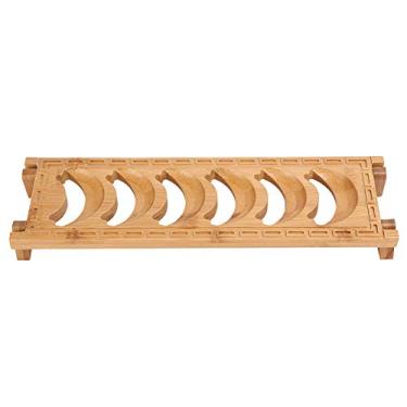 Imagem de Suporte de xícara de chá de bambu, suporte de xícara de chá ecologicamente correto, saudável, atóxico, suave para cerimônia de chá para mesa de chá para escritório para sala de recepção para sala de chá