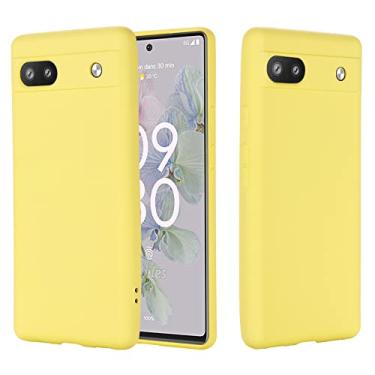 Imagem de YUNCHAO Caixa de telefone Para Google Pixel 6A Pure Color Liquid Silicone capa para celular