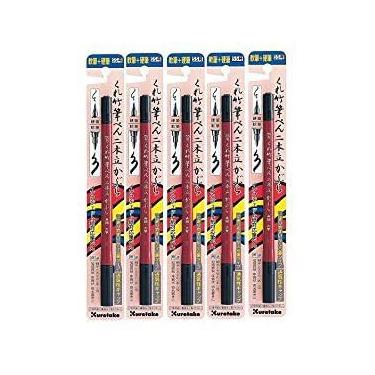 Imagem de [5 conjuntos!!!] Caneta japonesa de feltro Kuretake com ponta de feltro, nº 55, preta DF150-55B, do Japão