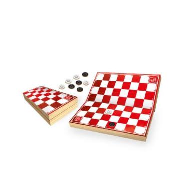 Jogo de dama com tabuleiro de madeira mdf + 24 peças em Promoção na  Americanas