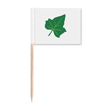 Imagem de Folha de bétula de desenho animado Art Deco presente moda palito bandeiras marcador decoração de festa