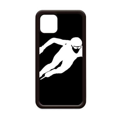 Imagem de Skating Black Winter Sport Outline para iPhone 12 Pro Max Capa para Apple Mini Mobile Case