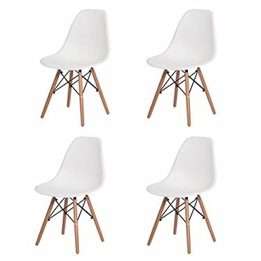 Imagem de Kit 4 Cadeiras para Sala de Jantar Charles Eames Eiffel Branca