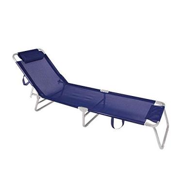 Imagem de Cadeira Espreguiçadeira Mor Azul Marinho Alumínio