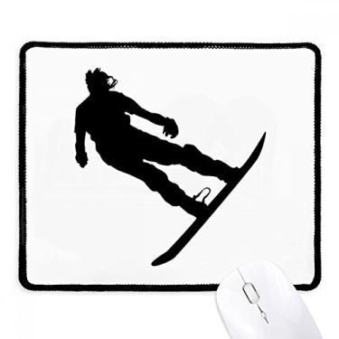 Imagem de Tapete de borracha para jogos com borda costurada para esqui e jogador de esqui