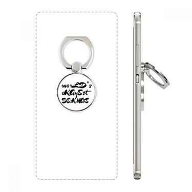 Imagem de World's Okayest Deskmate Suporte de anel de telefone para temporada de formatura Suporte de laço ajustável