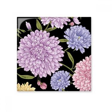 Imagem de Arte de desenho de lótus flor azulejo de cerâmica brilhante decalque de pedra adornada tijolo vitrificado