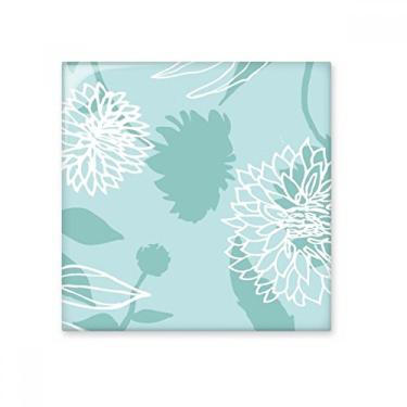 Imagem de Arte abstrata de criântemo azulejo de cerâmica brilhante decalque de pedra adornada tijolo vitrificado