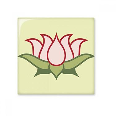 Imagem de Pedra de adorno de tijolos vitrificados com azulejo de cerâmica com padrão de porcelana de lótus