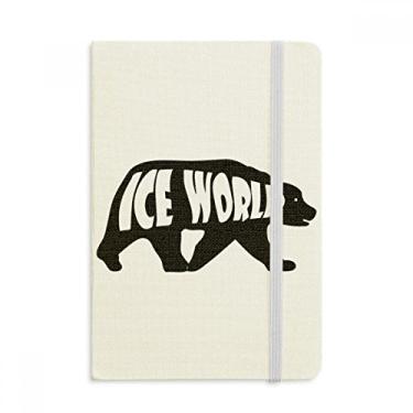 Imagem de Caderno de urso preto com desenho de urso natural, capa dura oficial, diário clássico