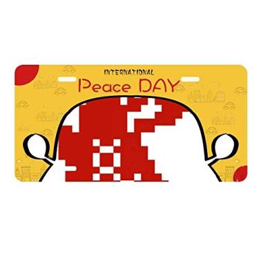 Imagem de DIYthinker Placa de licença feminina mosaico russo cultura país etiqueta decoração carro dia da paz