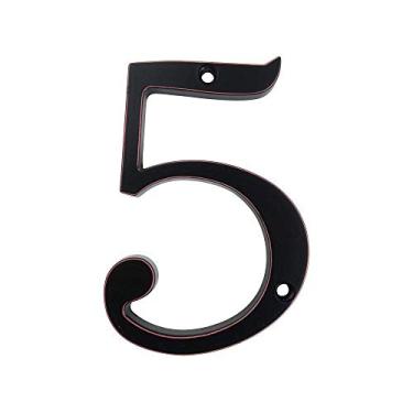 Imagem de Placa de casa flutuante 3D de 10,16 cm, placa de porta de número preto, números de caixa de correio para endereço ao ar livre, placa de apartamento moderna 0-9, liga de metal, antiferrugem