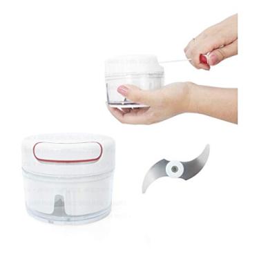 Imagem de Mini Processador Triturador Manual Alimentos 2 Lâminas