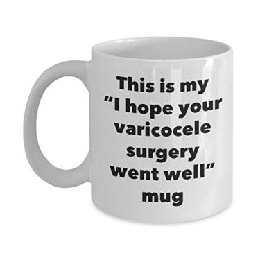 Imagem de Caneca This is My I Hope Your Varicocele Surgery Went Well – Caneca de café de cacau quente divertido – Presente Get Well Soon – Ideia de presente de mordaça