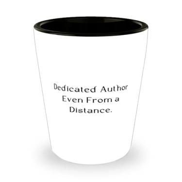 Imagem de Autor dedicado até mesmo à distância, copo de cerâmica do autor, presente de mordaça para o autor