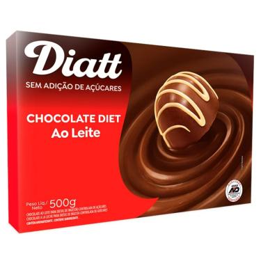 Imagem de Barra Chocolate Diet ao Leite 500g - Diatt