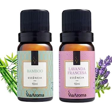 Imagem de Kit 2 Essências Bamboo e Lavanda Francesa Via Aroma Para Aromatizador Difusor Elétrico