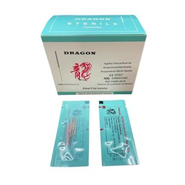 Imagem de Agulhas Gold Dragon 0,25x30 Para Acupuntura C/100 Agulhas