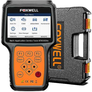 Imagem de FOXWELL NT650 Elite OBD2 Carro Scanner Automotivo em Português Ajuste A/F EPB BRT DPF 26 Reset Leitor de Código de Airbag ABS SRS Profissional Mecânica Automotiva Ferramentas