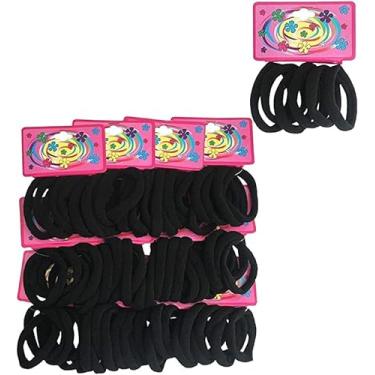 Imagem de JOLI MONDE Kit 72 Elásticos Pretos Xuxinha Para Cabelo Cor Preto