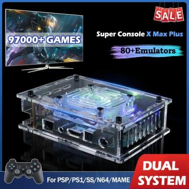 Imagem de Super Console X Max Plus Console de Videogame Retro  Mini Emulação Game Box para SS  PSP  DC