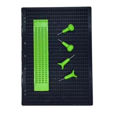 Imagem de 2 braille ardósia e 4, placa de escrita braille ferramenta de aprendizagem braille preta para crianças cegas escola de educação especial