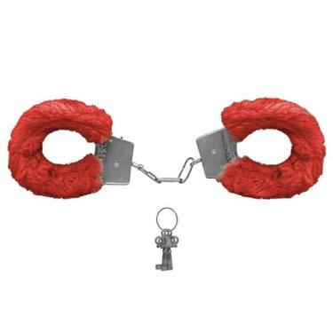Imagem de Algema Regulável com Chave e Pelúcia Atóxica (VERMELHO)