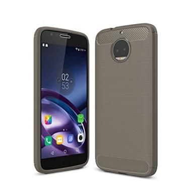 Imagem de Manyip Capa Moto G5S Plus, capa de fibra de carbono anti-riscos e resistente impressões digitais totalmente protetora capa de couro Cover Case adequada para o Moto G5S Plus