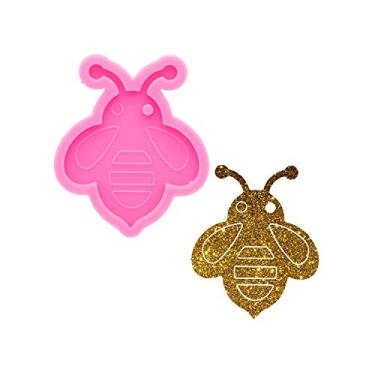 Imagem de Molde de silicone super brilhante, bonito, estilo abelha, moldes de resina, epóxi, artesanato, porta-chaves, moldes de fundição, molde de argila de polímero, faça você mesmo, joias, pingente,