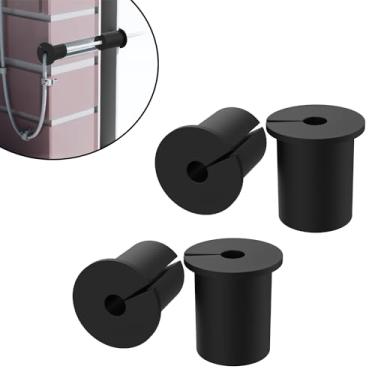 Imagem de 4 peças de ilhós de bucha de parede para cabo adaptador ethernet starlink dishy, acessórios de roteamento de cabo starlink de 2,5 cm para passagem de parede de silicone para orifício de parede e