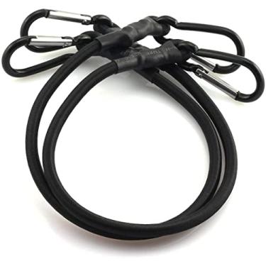 Imagem de HJ Garden Cabo elástico de 180 cm x 8 mm com gancho de mosquetão e alças resistentes 2 ganchos de escalada Forte corda elástica com cabo de choque, Snap Hook