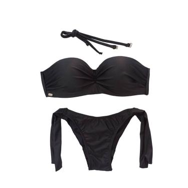 Imagem de Biquíni top com bojo alças removíveis calcinha levanta bumbum de amarrar