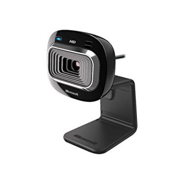 Imagem de Microsoft LifeCam HD-3000 para empresas com microfone embutido com cancelamento de ruído, correção de luz, conectividade USB com base de fixação universal, para chamadas de vídeo no Microsoft