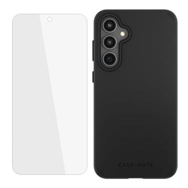 Imagem de Case-Mate Capa para Samsung Galaxy S23 FE 5G com protetor de tela de vidro temperado 9H [proteção contra quedas de 3,6 metros] [carregamento sem fio] capa de celular preta resistente para Samsung